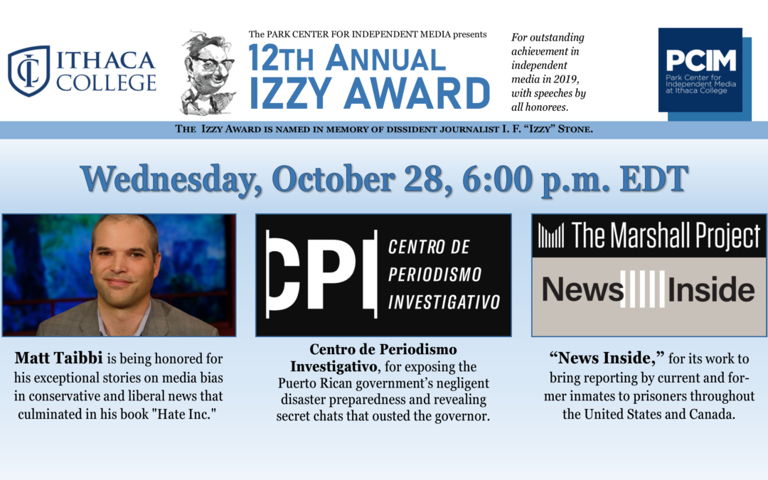 PCIM To Host the 2020 Izzy Award Ceremony on Oct. 28