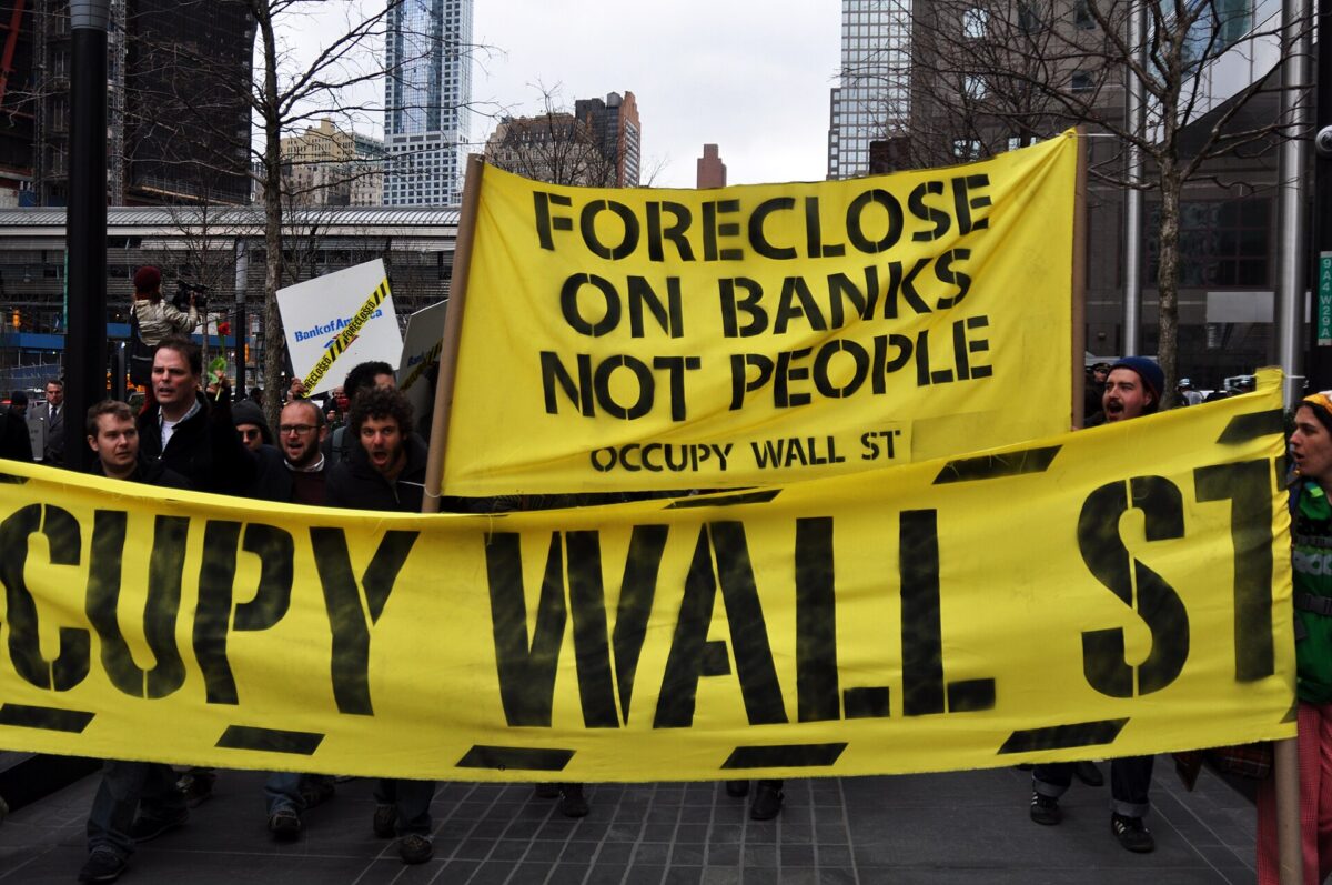 Occupy Wall Street banner